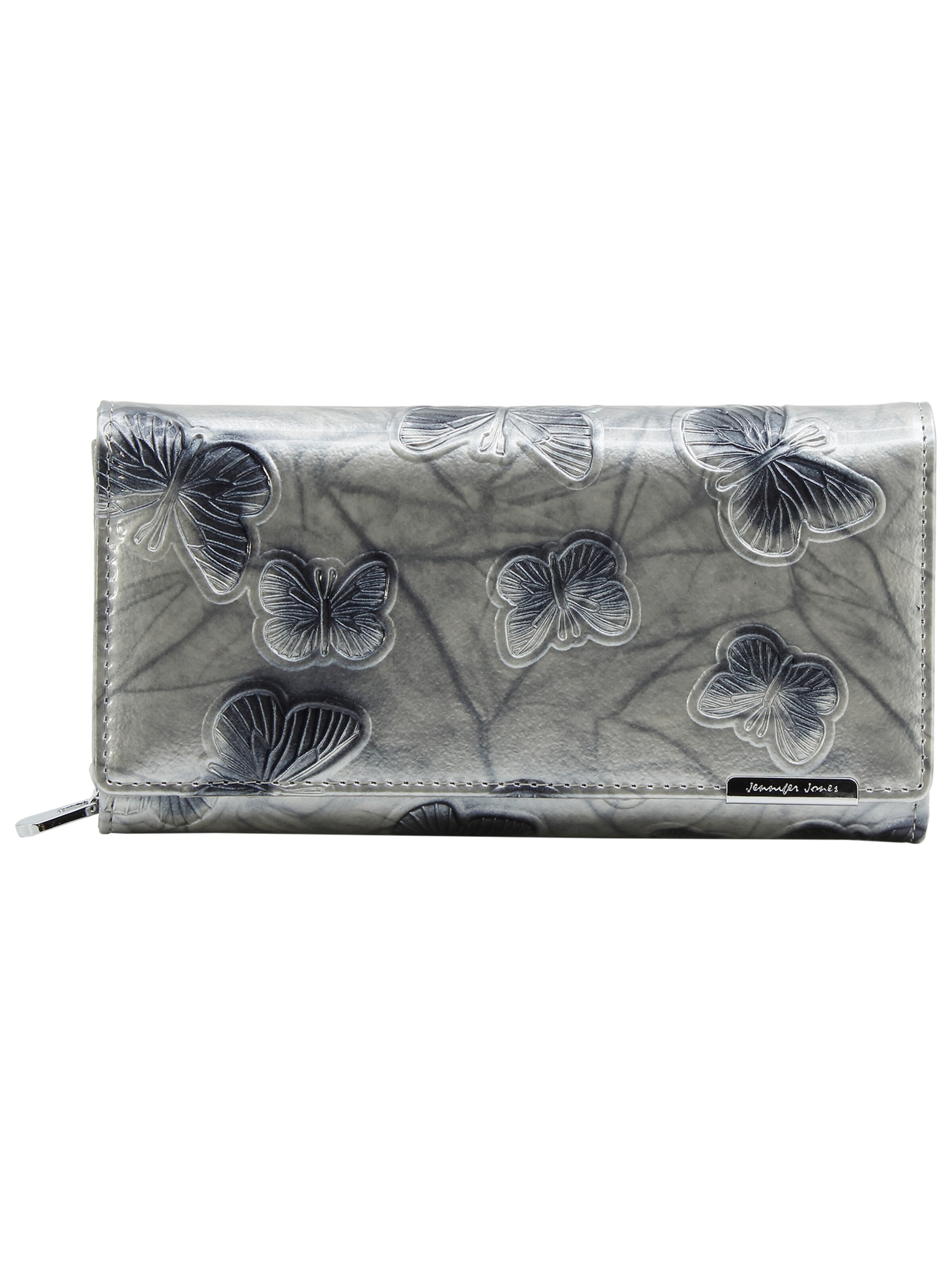 Jennifer Jones Wallet in Silver: front