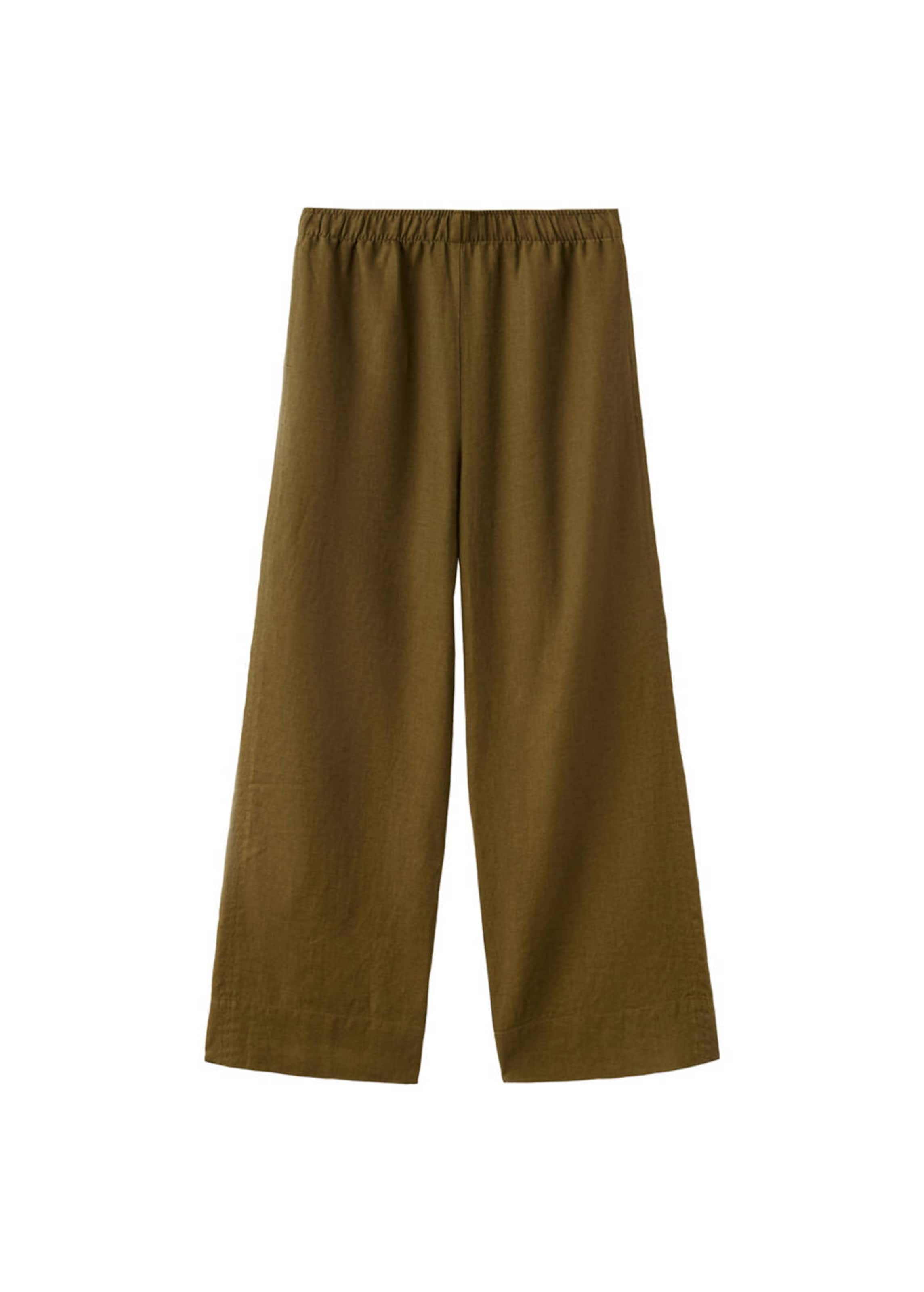 MANGO Hose 'Lino' in Grün: Vorderseite