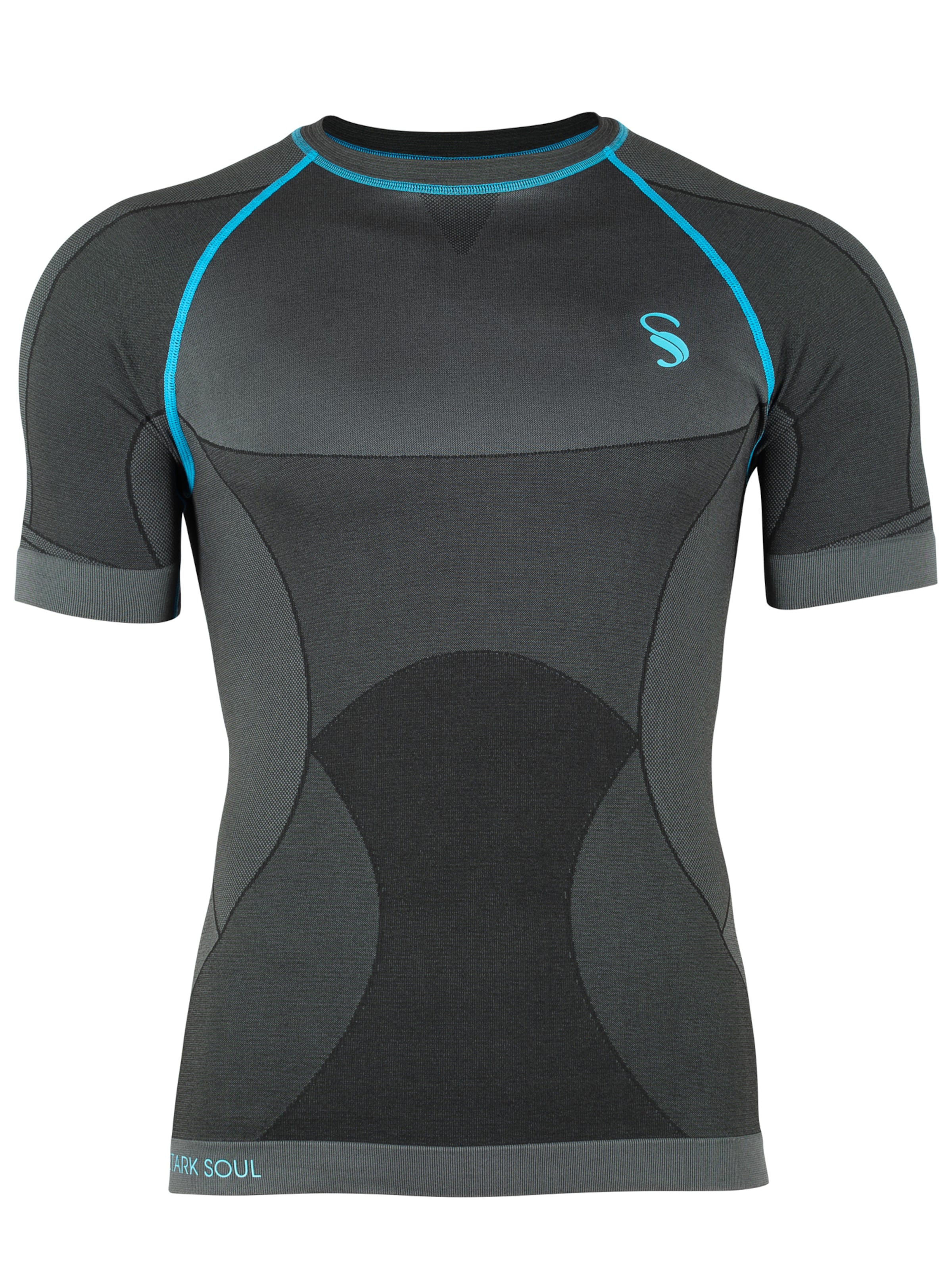 Maglia funzionale Stark Soul di colore turchese / grigio / antracite, Visualizzazione prodotti