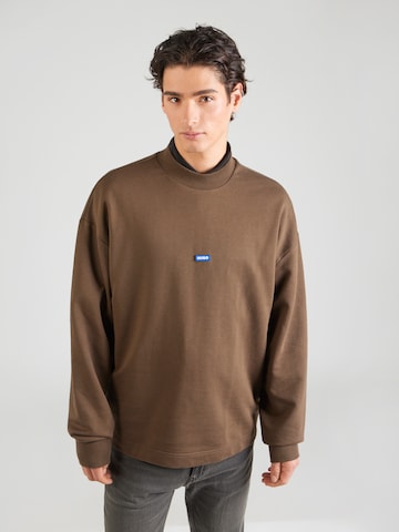 HUGO Суичър 'Nedro' в кафяво: отпред