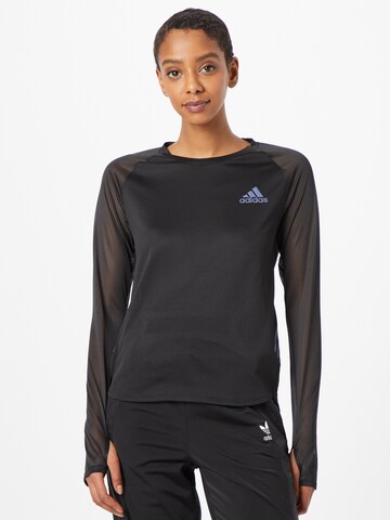 ADIDAS SPORTSWEAR Performance Shirt 'Parley Adizero' in Black: front