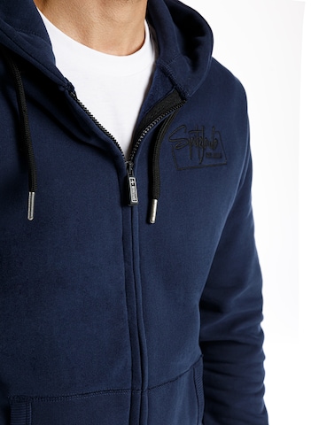 SPITZBUB Zip-Up Hoodie ' Street ' in Blue