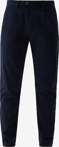 Tapered Pantaloni con pieghe di s.Oliver in blu: frontale