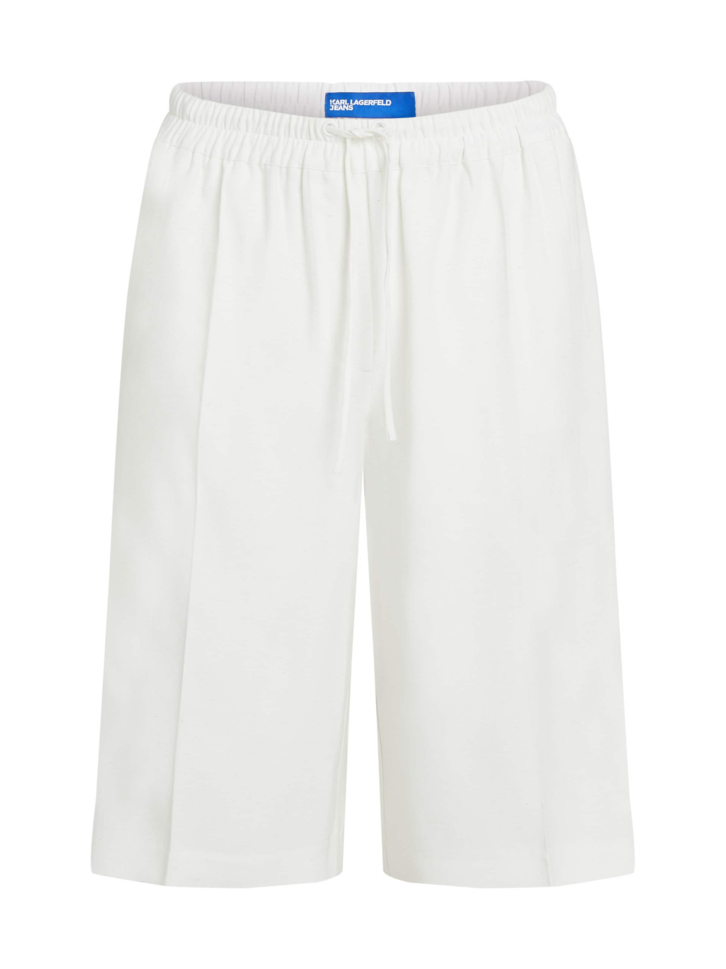 Loosefit Pantaloni con piega frontale di KARL LAGERFELD JEANS in bianco: frontale