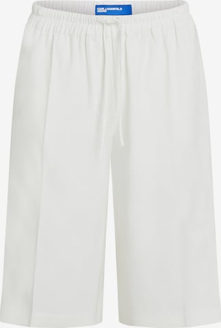 KARL LAGERFELD JEANSLoosefit Hlače na crtu - bijela boja: prednji dio