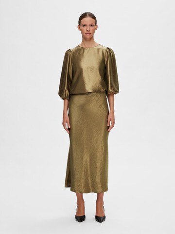 SELECTED FEMME Skirt in Gold