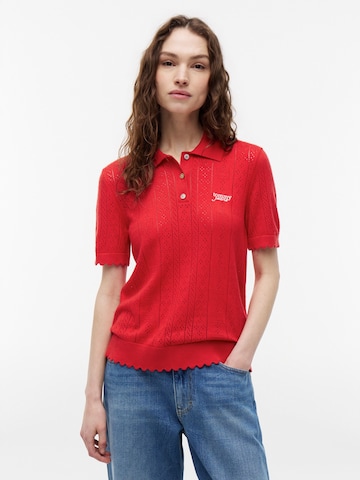 Tommy Jeans Sveter - Červená: predná strana