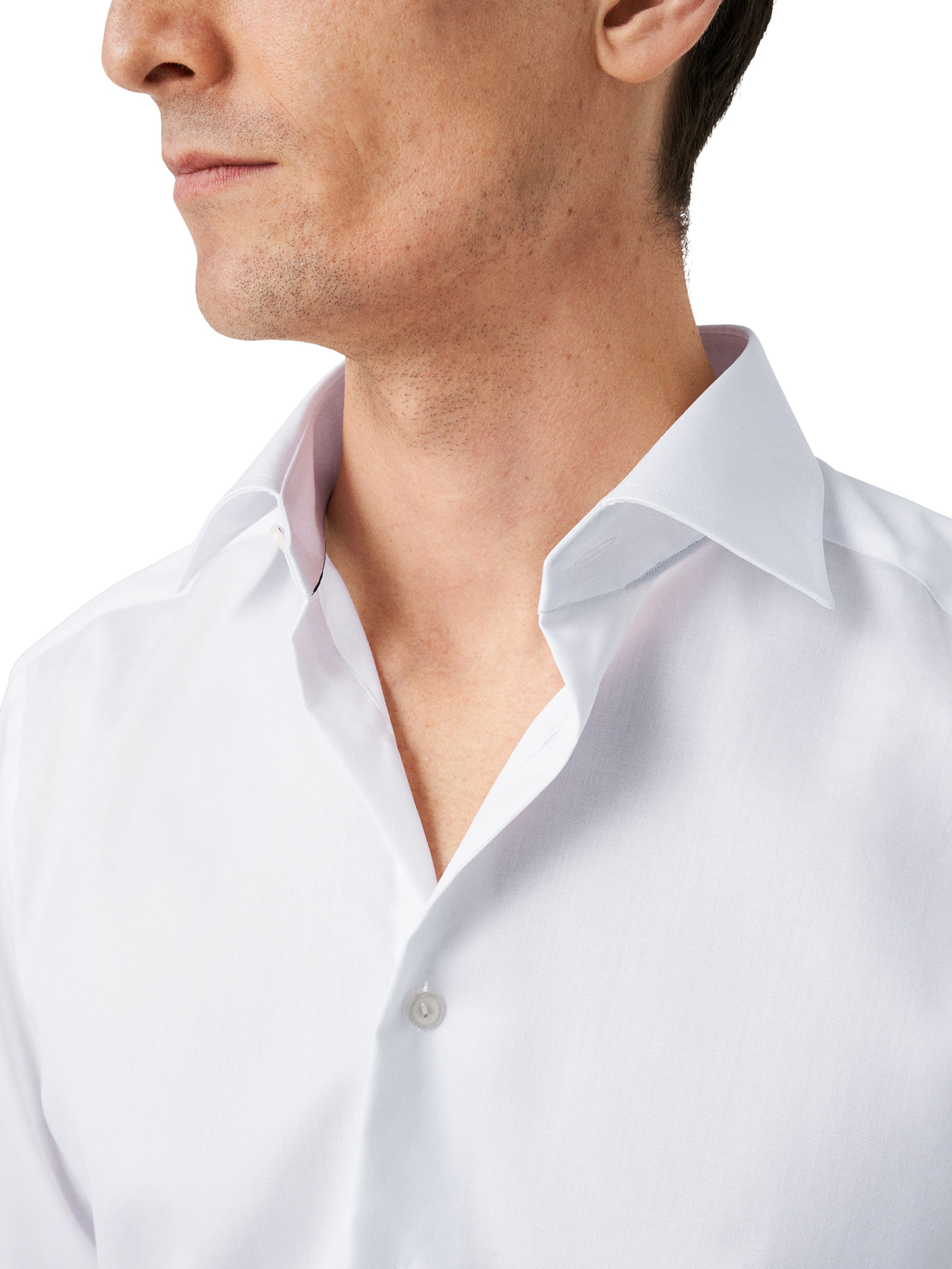 balta ETON Priglundantis modelis Marškiniai