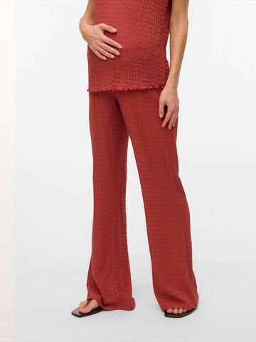 Wide Leg Pantalon 'MLADINE' MAMALICIOUS en marron