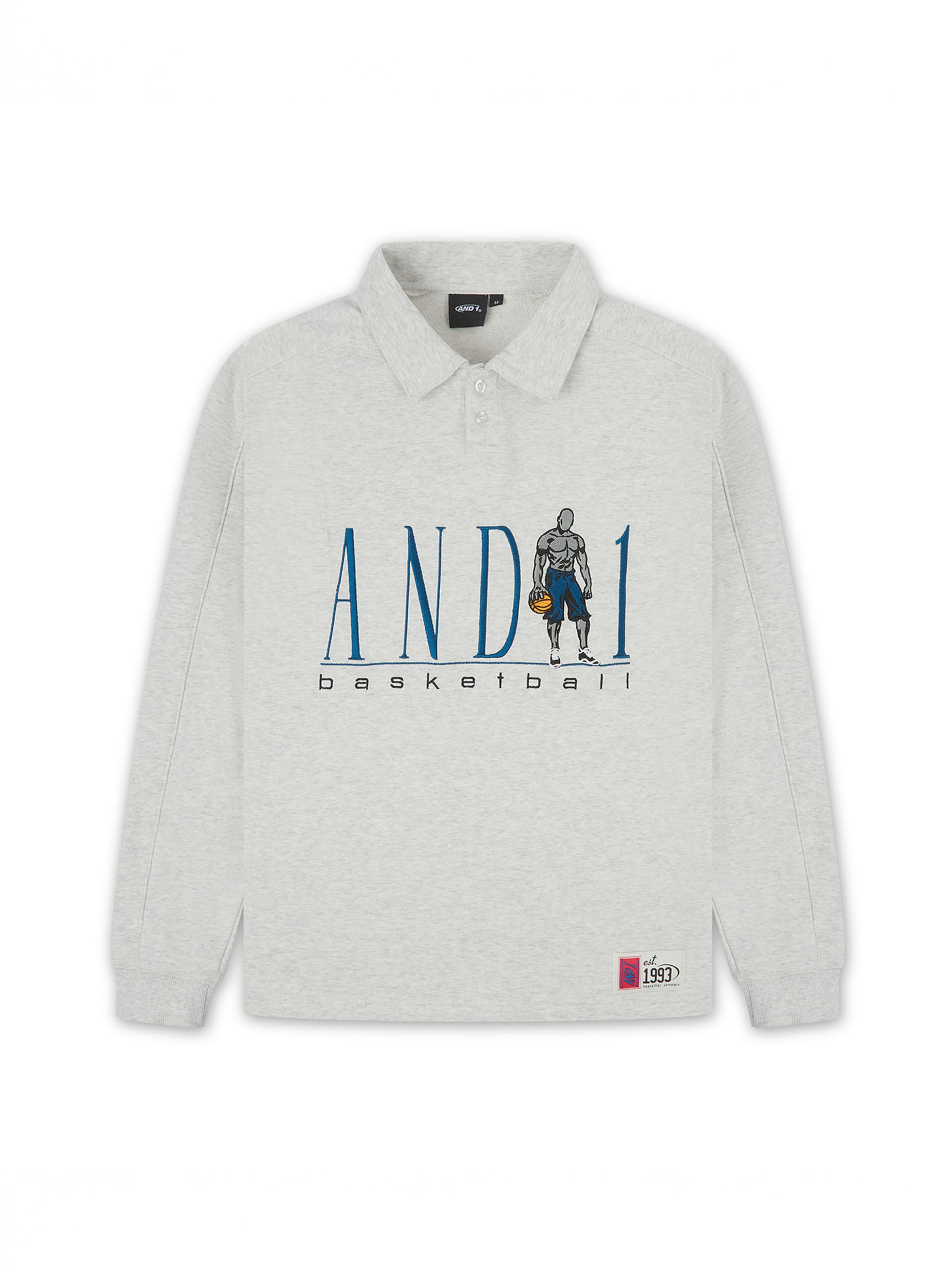 Sweat-shirt AND1 en gris : devant