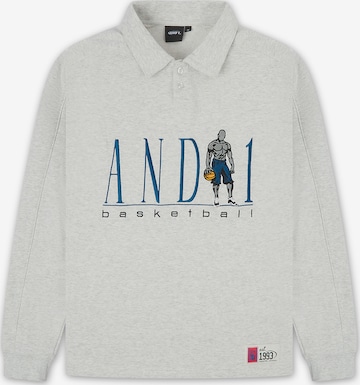 AND1Sweater majica - siva boja: prednji dio