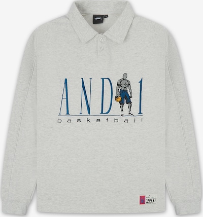 AND1 Sweater majica veličine XS u tamno plava / siva melange / narančasta / crna, Pregled proizvoda