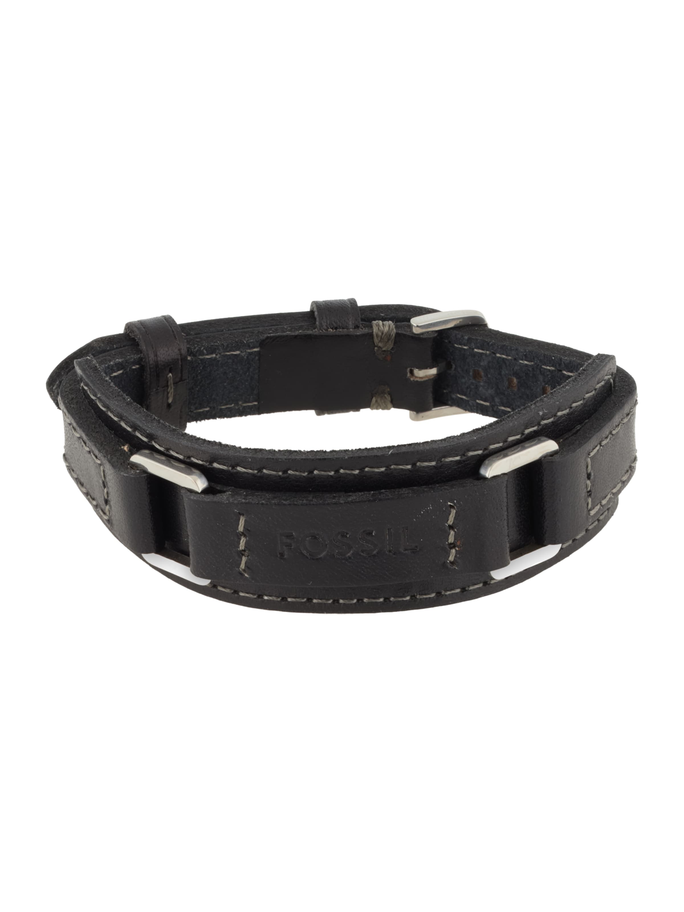 FOSSIL Armband 'MACHINE' in Schwarz: Vorderseite