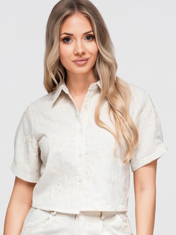 Ombre - Blusa en beige: frente