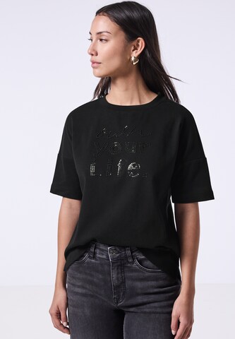 Street One Studio Shirt in Black: front