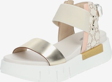 Nero Giardini Strap Sandals in Gold: front