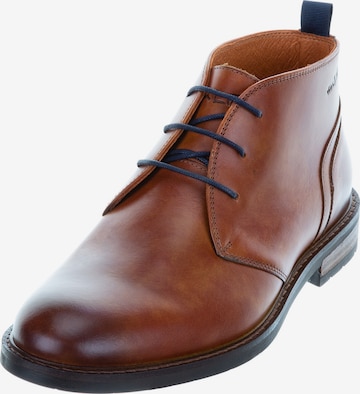 Van Lier Lace-Up Shoes 'Boston' in Brown: front
