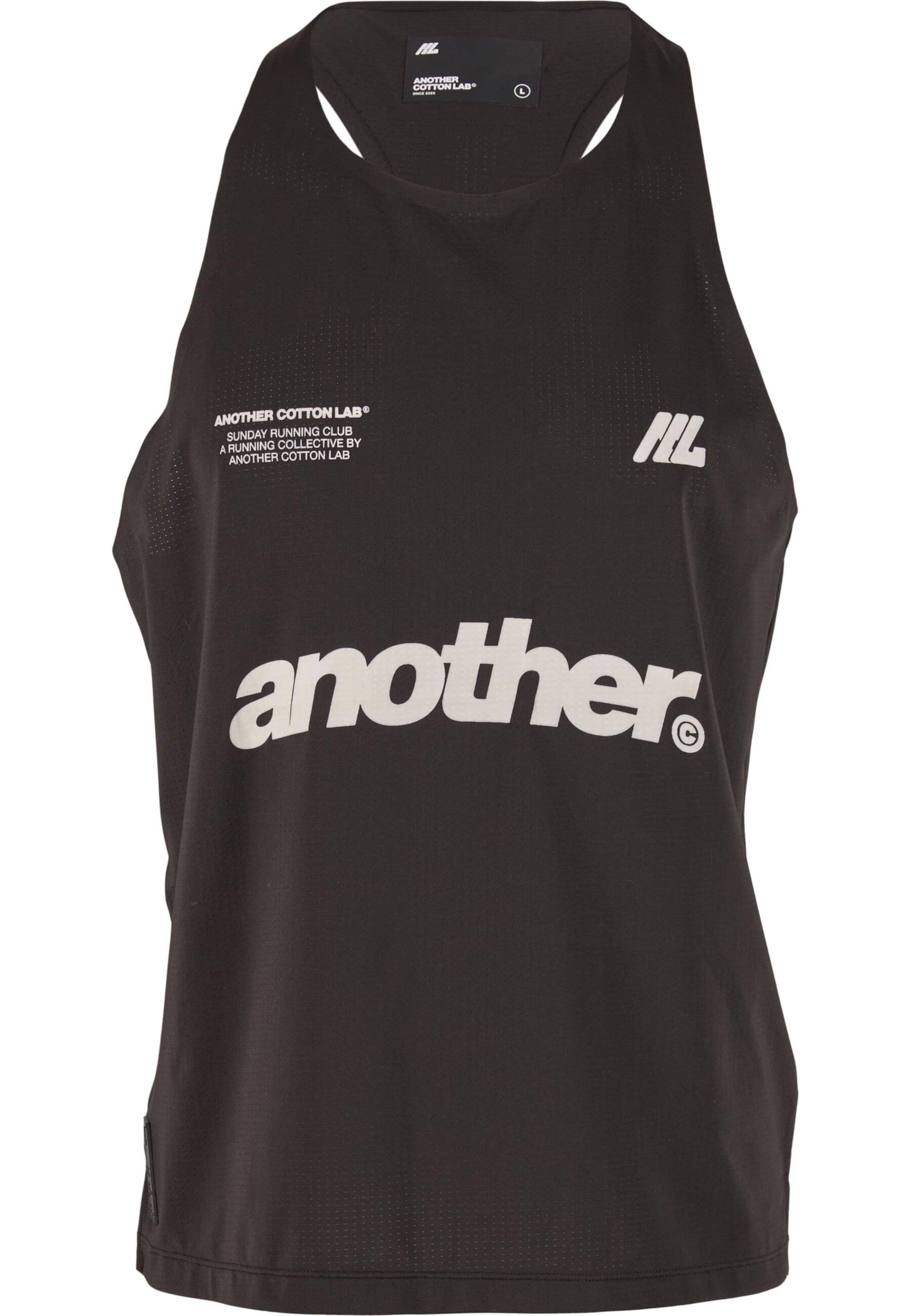Another Cotton Lab Top 'SRC Race Singlet' in Schwarz: Vorderseite