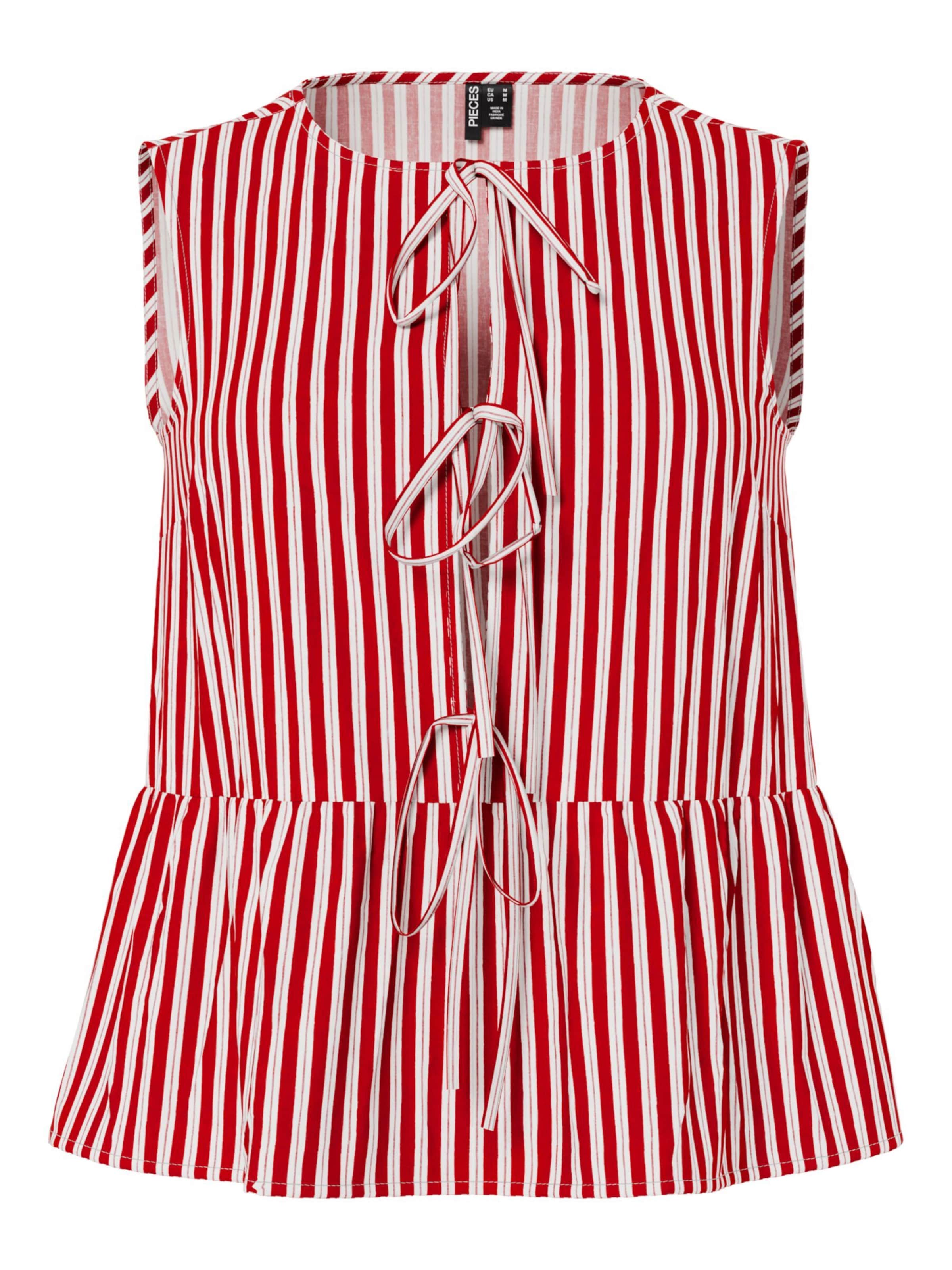 Chemisier 'PCJolly' PIECES en rouge : devant