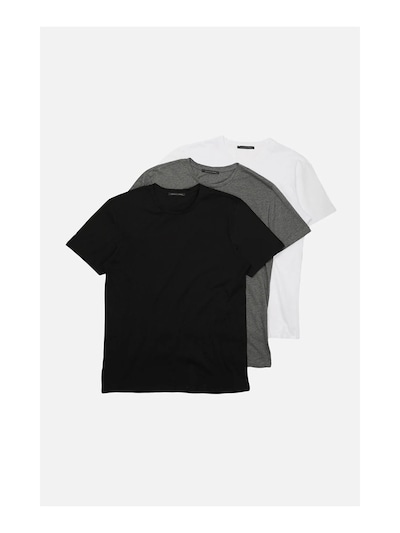 Trendyol Camiseta en gris oscuro / negro / blanco, Vista del producto