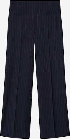 MANGO Wide leg Pleated Pants 'Flor' in Blue: front