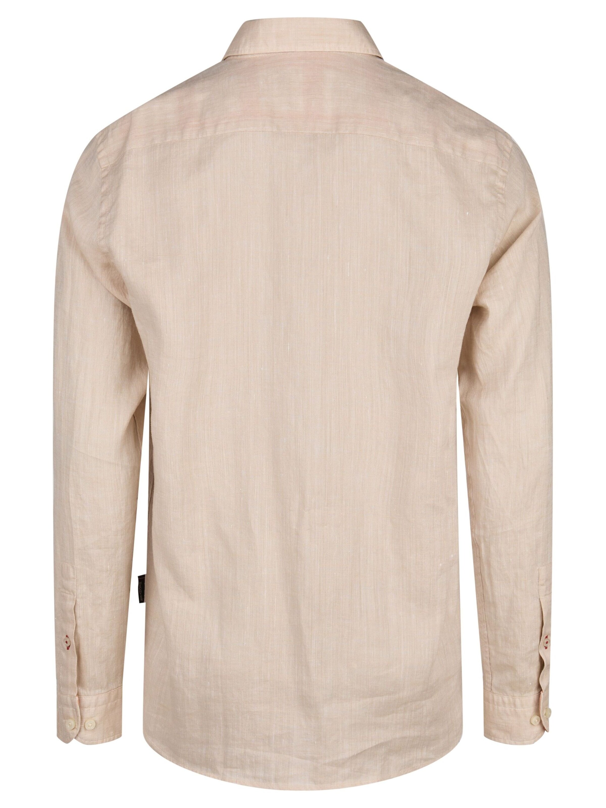 HECHTER PARIS Regular fit Button Up Shirt in Beige
