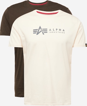 ALPHA INDUSTRIES Shirt in Beige: front