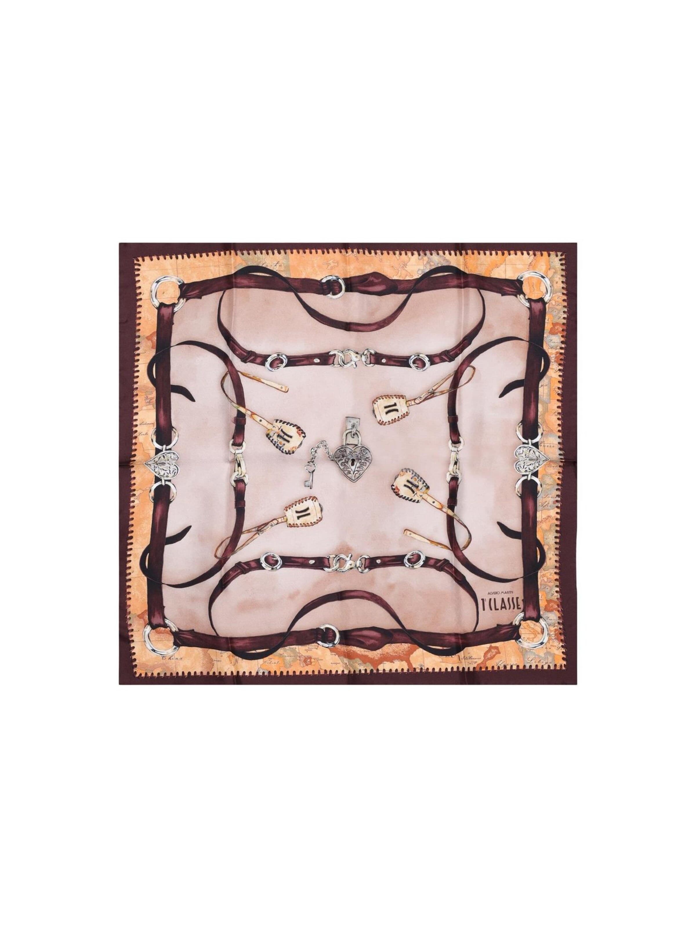 Foulard 'K F136 1874' di Alviero Martini 1a clase in lilla: frontale