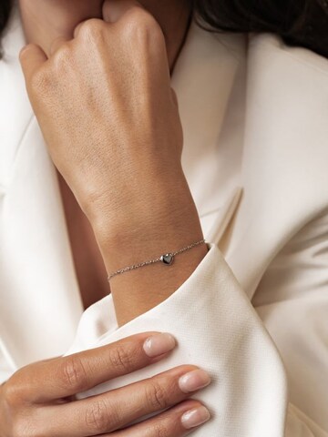 Braccialetto 'Bold Heart' di Hey Happiness in argento