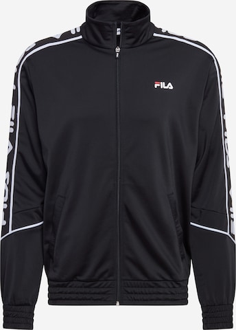 FILA Regular Fit Sweatjacke in Schwarz: predná strana