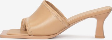 Kazar Studio Mules in Beige: front