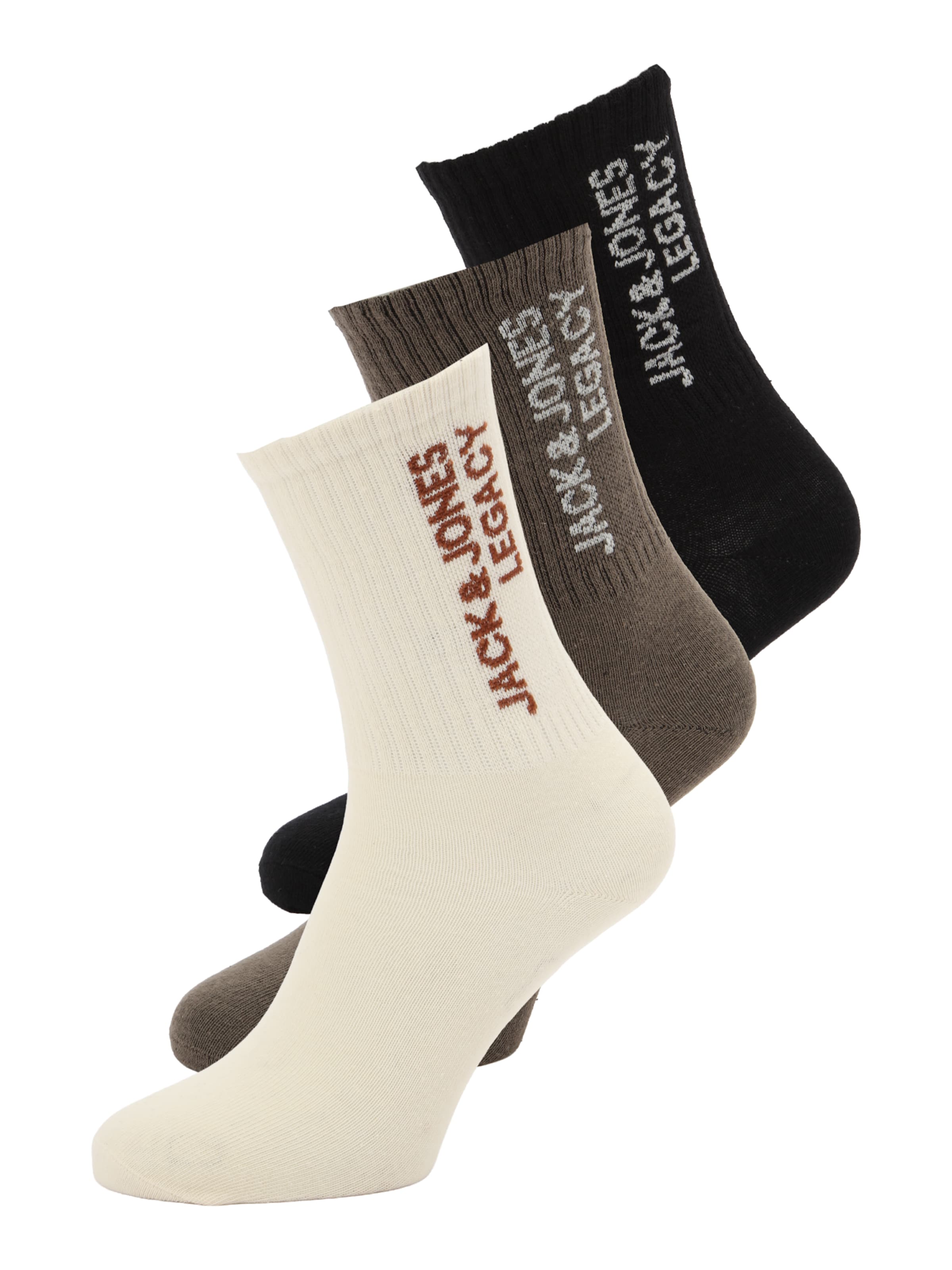 Jack & Jones Junior - Calcetines 'JACROAR' en marrón: frente