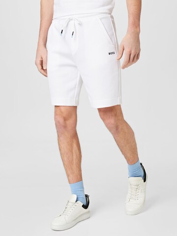 Regular Pantalon 'Headlo 1' BOSS en blanc : devant