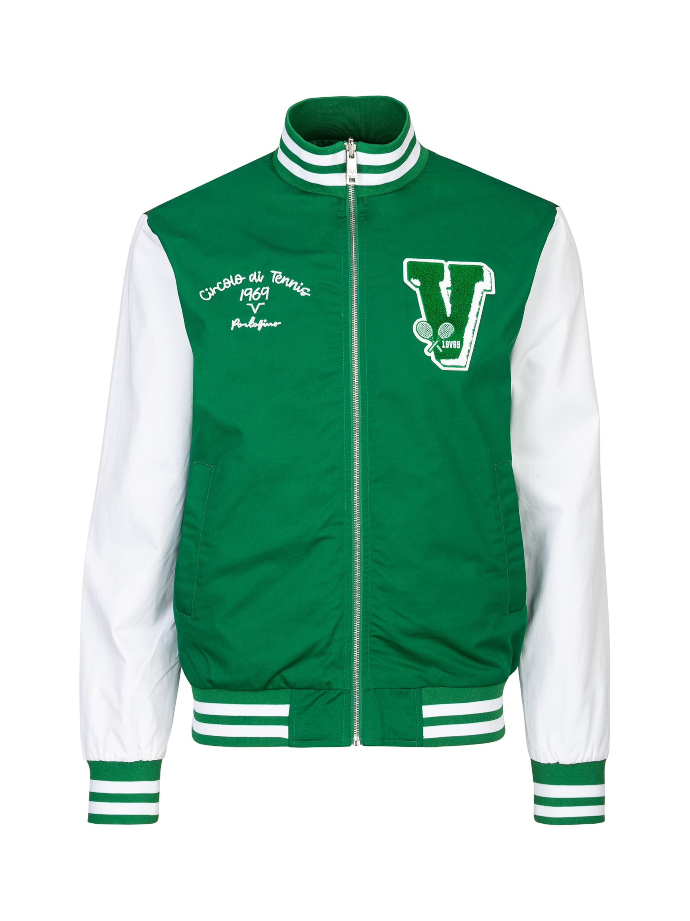 19V69 ITALIA Between-Season Jacket 'Panatta' in Green: front