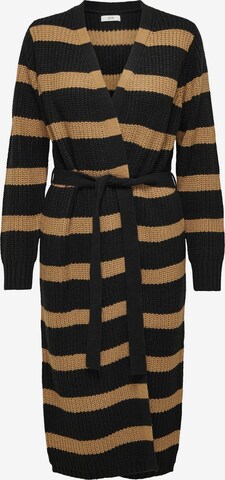 JDY Knitted coat 'Justy Gurli' in Black: front