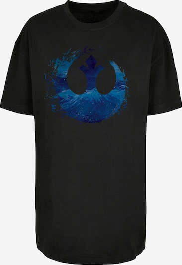 F4NT4STIC T-shirt oversize 'Star Wars The Rise Of Skywalker Resistance Symbol Wave' en bleu marine / noir, Vue avec produit