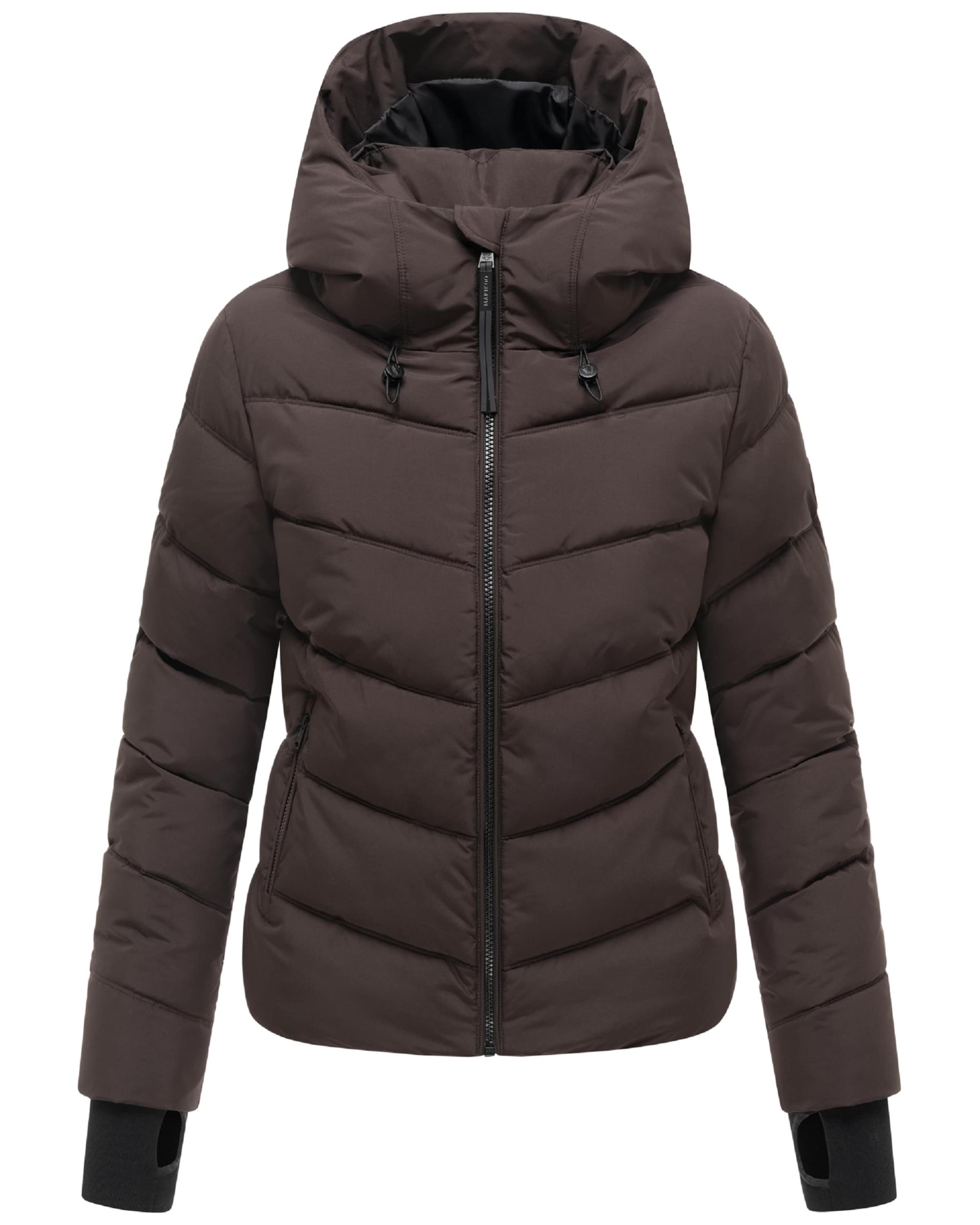 Veste d’hiver MARIKOO en marron : devant