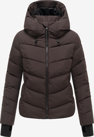 Veste d’hiver MARIKOO en marron : devant