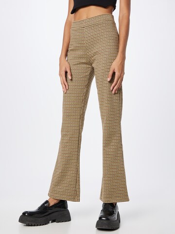 JDY Flared Pants 'MILES MANDY' in Brown: front