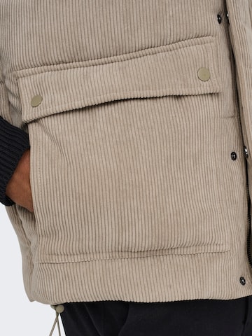 Gilet 'CASH' Only & Sons en beige