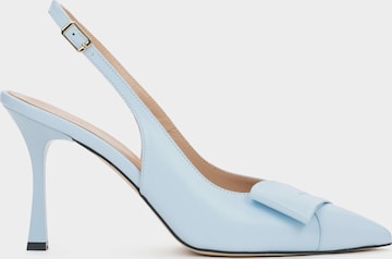 Estro Slingpumps '308-5017' in Blauw: voorkant