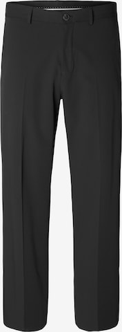SELECTED HOMME Loose fit Pleat-Front Pants 'Liam 220' in Black