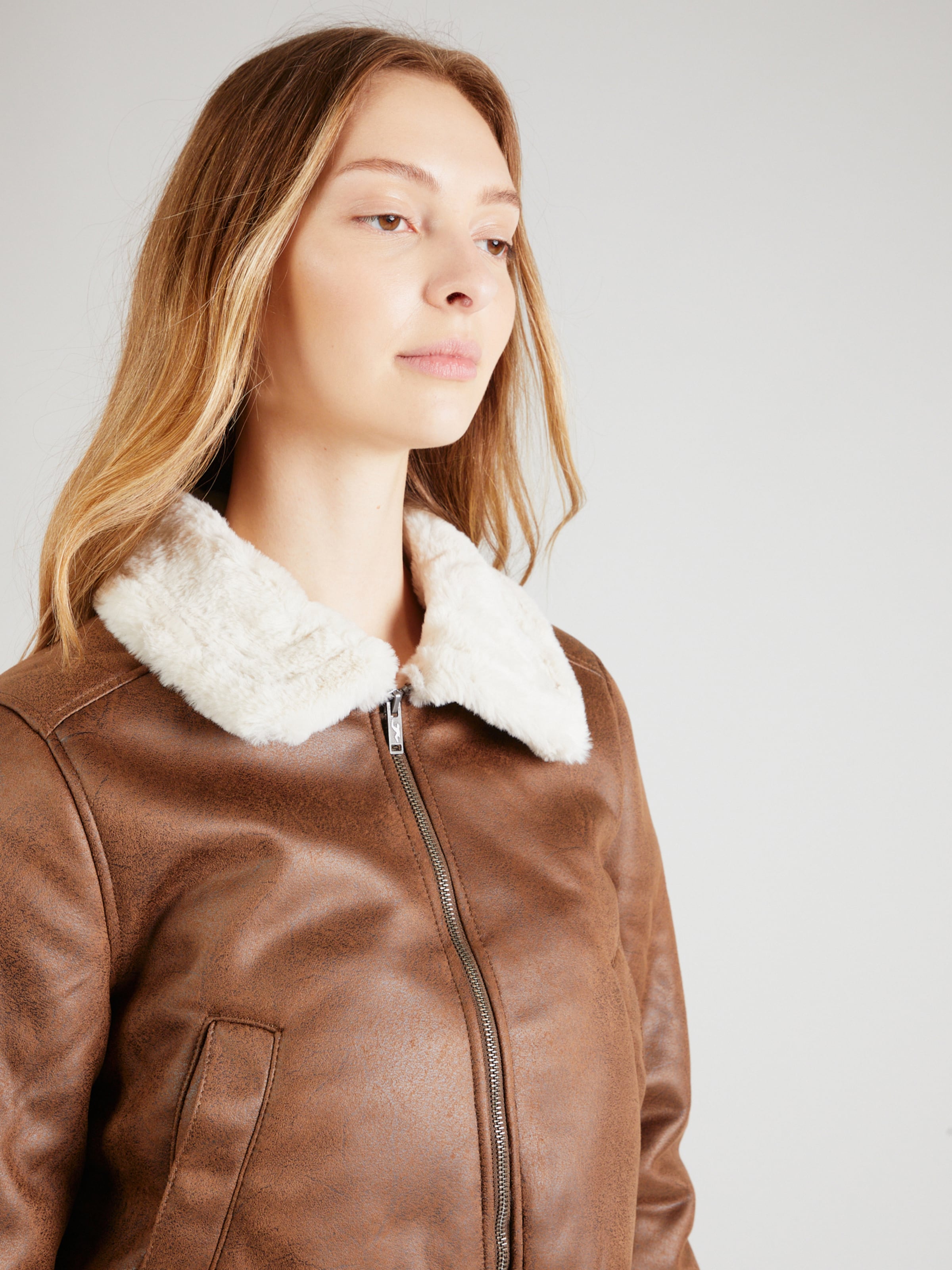 Hollister leather outlet jacket