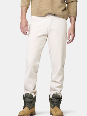 Regular Pantalon chino 'Bonn 2-3708' MEYER en blanc : devant