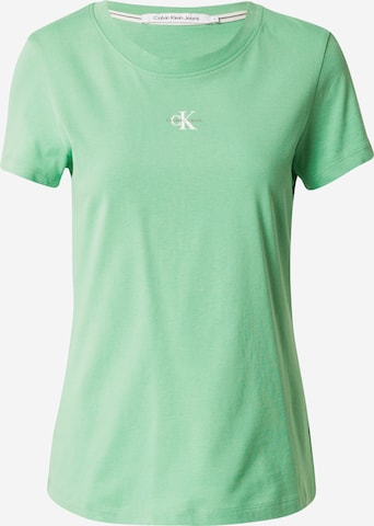 Calvin Klein Jeans - Camiseta en verde: frente