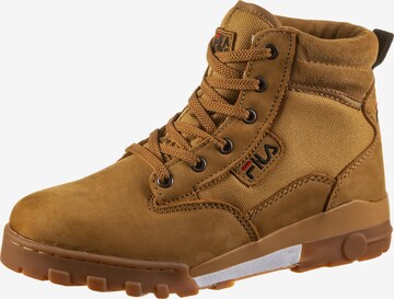 FILA Lace-Up Ankle Boots 'Grunge II' in Brown: front