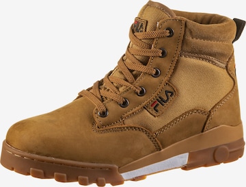 FILA Lace-Up Ankle Boots 'Grunge II' in Brown: front