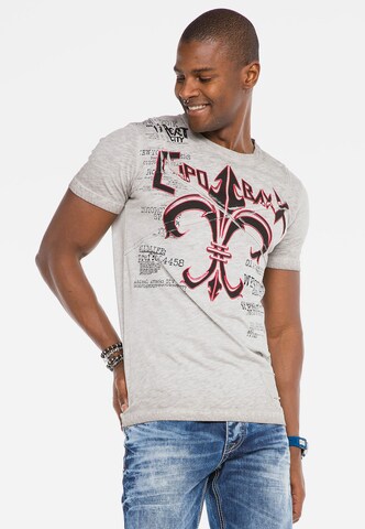 CIPO & BAXX T-Shirt 'Emblem' in Grau: predná strana