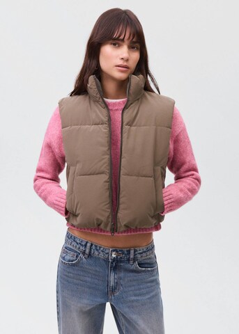 MANGO TEEN Vest 'Bicolor' in Brown: front