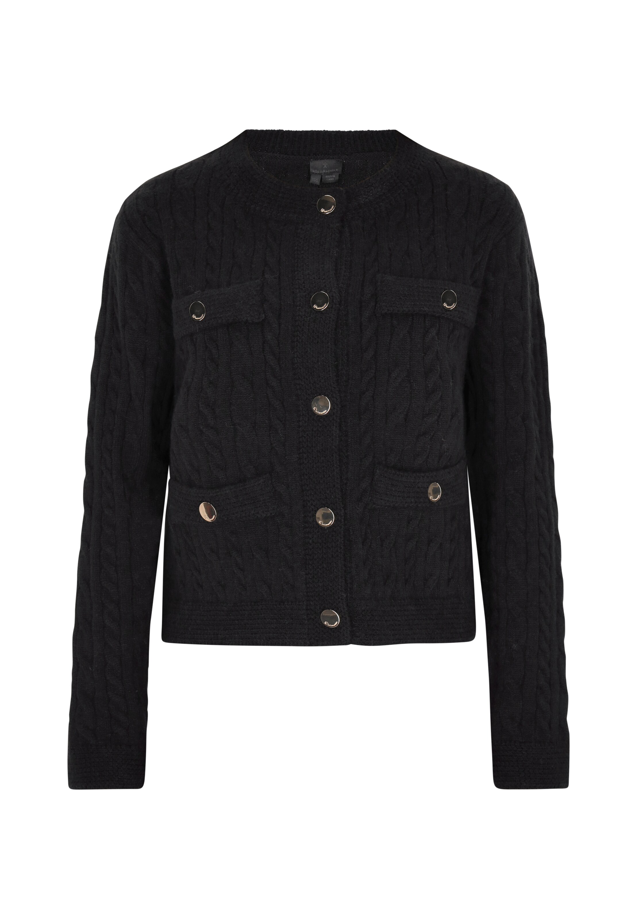 DreiMaster Klassik Gebreid vest in Zwart: voorkant